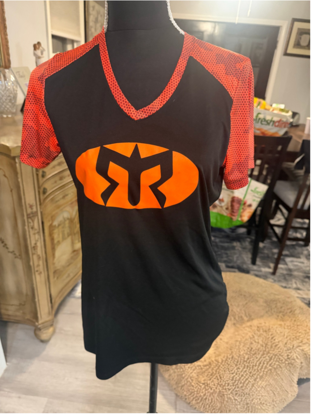 Women's Sport-Tek Jersey Size M Black Orange